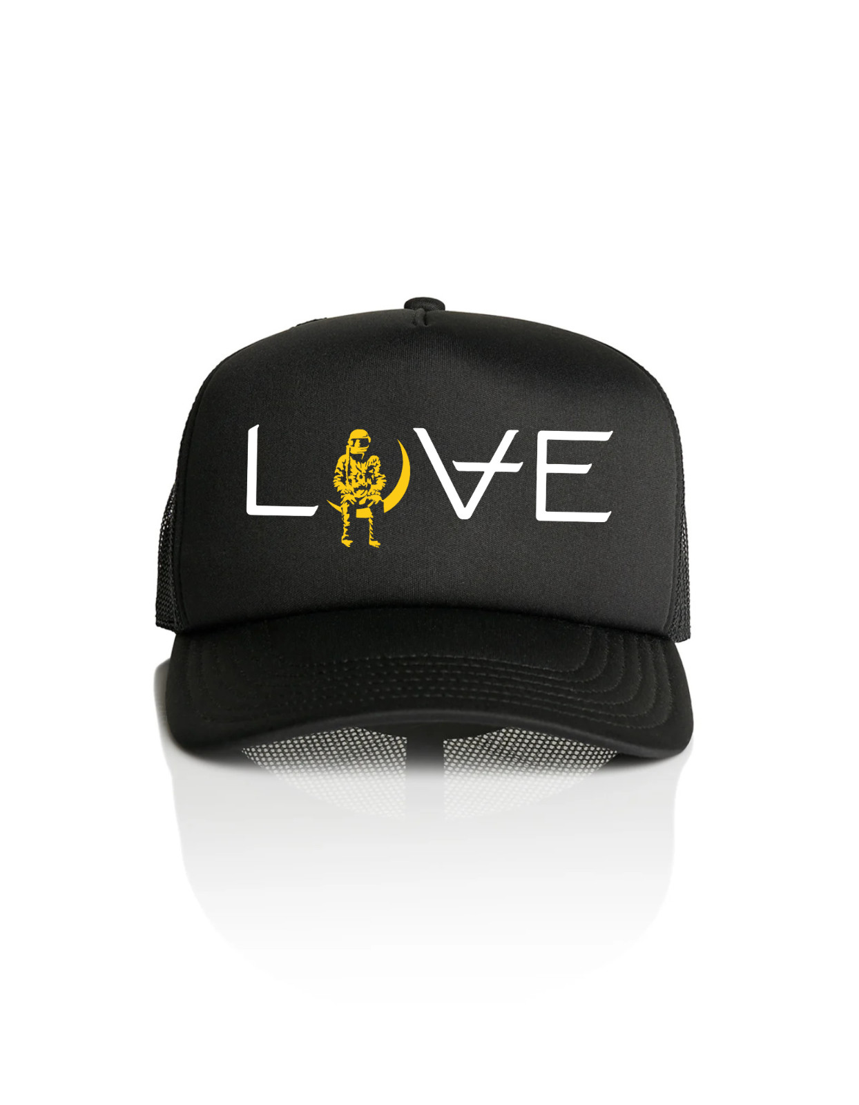 ANGELS AND AIRWAYS LOVE TRUCKER SNAPBACK HAT UNISEX ADULTS