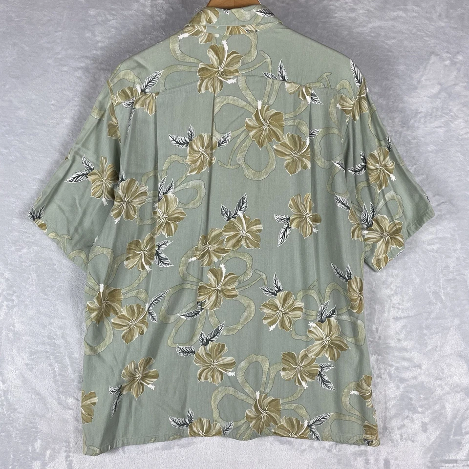 Ron Jon Surf Shop Men’s Large Hawaiian Shirt Button Up Floral AOP Ocean Island - Image 2 of 4