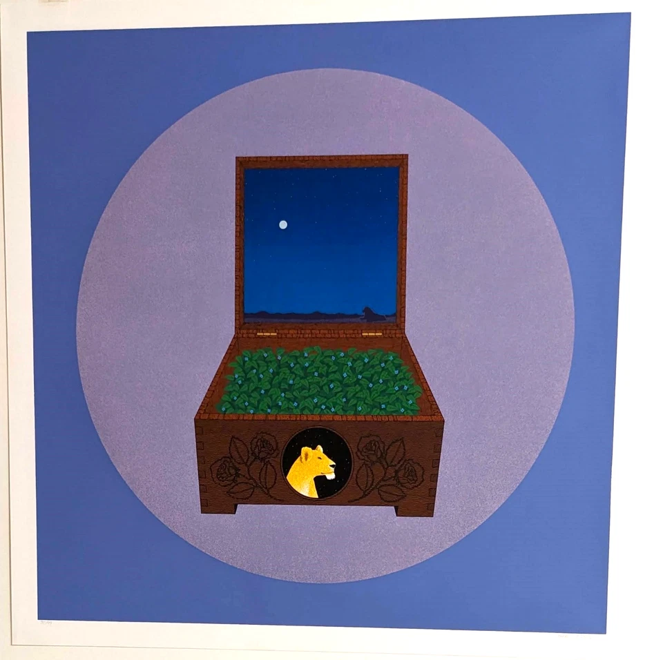 "Löwenbox" 1973 Jonathan Meader Ascian LE #80/99 Siebdruckstift signiert Kunst