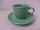 Fiesta Ware SEA MIST Green Teacup & Saucer Set Retired Color Homer Laughlin USA