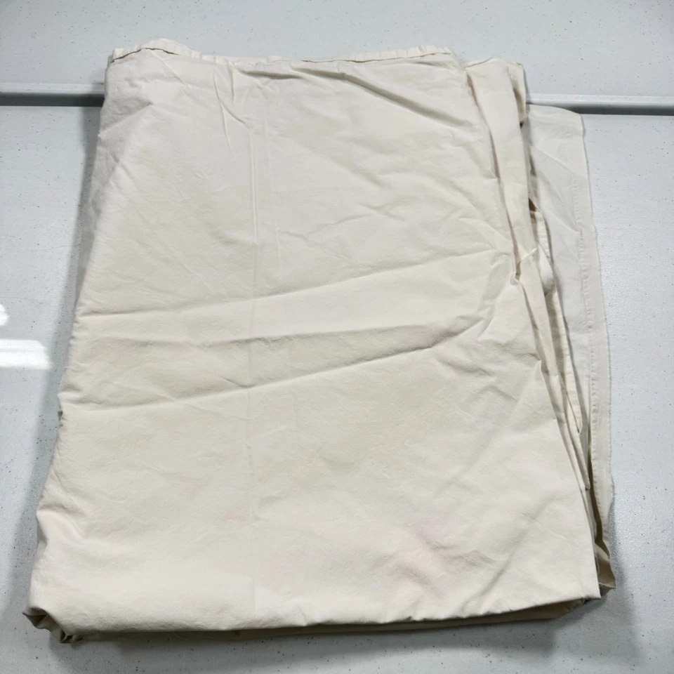 Sábana plana vintage wamsutta doble floral algodón blanco mcm retro ee. uu. Foto 2 de 4