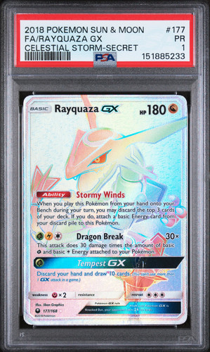 Rayquaza-GX graded PSA 1 for sale on eBay