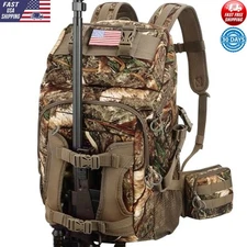 Hunting Backpack Waterproof Outdoor Pack W/ Rifle Holder Ergonomic Design New