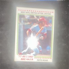 Topps 1978 Pete Rose Cincinnati Reds #5 Record Breaker MLB Baseball Card