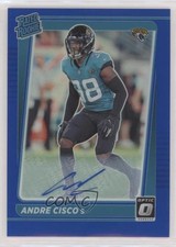2021 Panini Donruss Optic Rated Rookie Blue Prizm 29/40 Andre Cisco Auto rf2