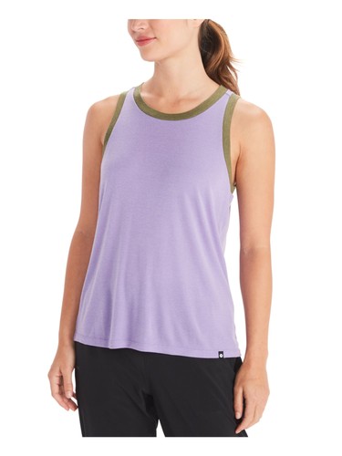 Marmot, MARMOT Womens Purple Color Block Sleeveless Scoop Neck Tank Top XS