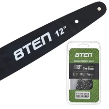 8TEN 12" Chainsaw Guide Bar & Chain .043 1/4 64DL for Stihl 017 025 009 021 018