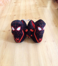 Marvel Spider-Man Kids Plush Slippers Black Size 4/5
