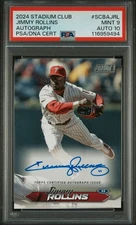 2024 Topps Stadium Club Jimmy Rollins AUTO #SCBA-JRL PSA 9 / PSA/DNA AUTO 10