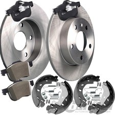2x BREMSSCHEIBEN + BELÄGE + HANDBREMSE HINTEN passend für HYUNDAI i30 + KIA CEED