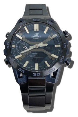 CASIO EDIFICE Solar Watch Navy Authentic Men H:1.97  W:1.89  4885