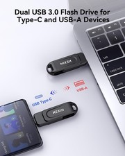 Chiavetta USB 2.0 128 MB – In Metallo Nero, Leggera E Pieghevole, Plug & Play