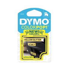DYMO COLORPOP Label Maker Tape, .5 Inch x 10 Feet, Black on Yellow Glitter