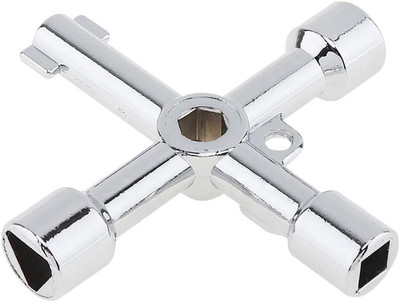 4-Way Multi-Functional Utilities Key Tool for Electric, Water, Gas Meter Boxes &