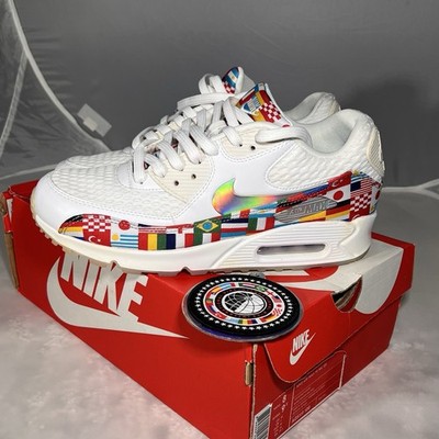 Nike Air Max 90 International Flag Men s Size 8 White Red