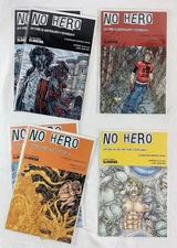 NO HERO, Warren Ellis’ Sci-fi/Horror, First 4 Issues+Variants,All 1st Prints, NM