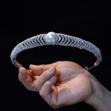 Sparkle Wedding Zircon Crystal Silver Tiaras Brides Headpiece Bridal Headbands