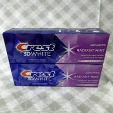 Crest 3D White Radiant Mint Toothpaste, Set Of Two, 2.4 Oz Each