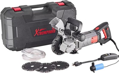 Wall Chaser Cutting Machine Wall Concrete Grooving Cutting W/Water Line Dust Por
