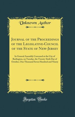 Journal of the Proceedings of the Legislative-Council of the State of