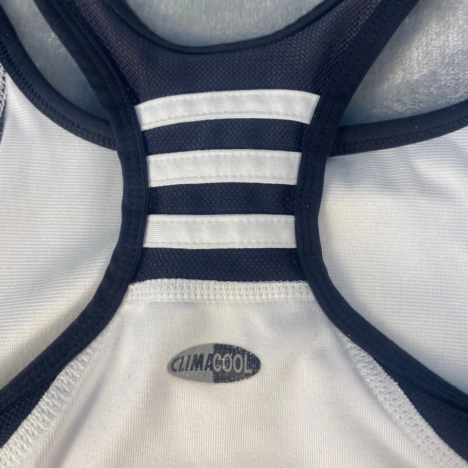Adidas ClimaCool Sports Bra Racerback Athletic Workout Top Black White Size S - Image 4 of 4