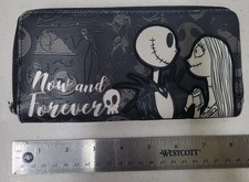 The Nightmare Before Christmas Now and Forever Black White Wallet Jack Sally