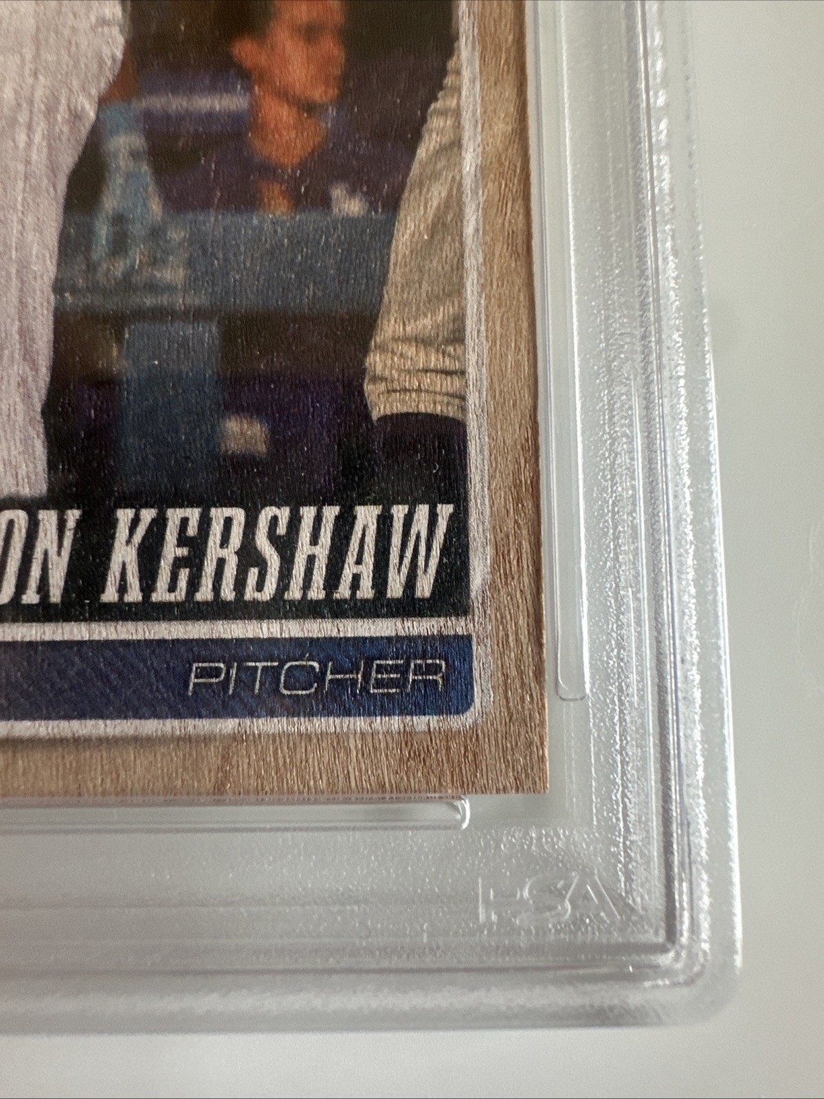 2026 Topps Series 1 - Clayton Kershaw Wood Grain 2/25 SSP LA Dodgers PSA 9 POP 2 view 6