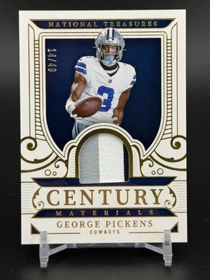 2025 National Treasures #CM-GPS George Pickens Century Materials Gold #/49