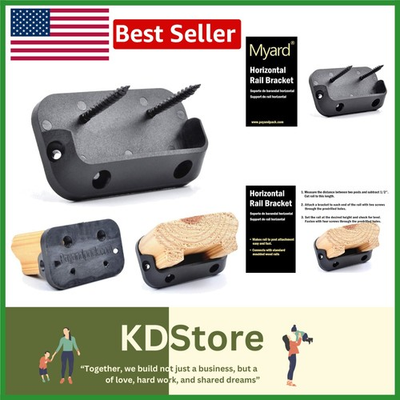 #ad Black Horizontal Railing Connectors for 2x4 Pressure Treated Wood $10.99