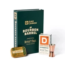 Duke Cannon Soap. The Bourbon Barrel Set In Gift Box. With Buffalo Trace Bourbon