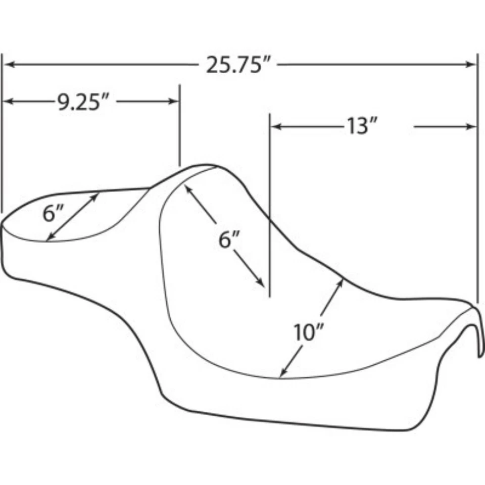 Asiento Drag Specialties Predator III Silver Diamond Stitch Harley Sportster 82-03 Foto 3 de 3
