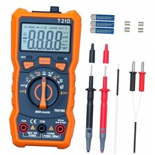 Auto-Ranging Digital Multimeter, TRMS 6000 Counts AC DC up to 600V/10A