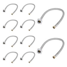 10 PCS 20 Inch Braided Toilet Hose 3/8 Comp x 7/8 Ballcock Stainless Steel