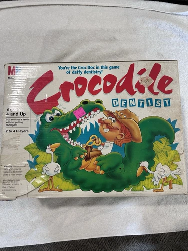 Crocodile Dentist 1990 Untested! With box, 7/13 teeth, Parts!