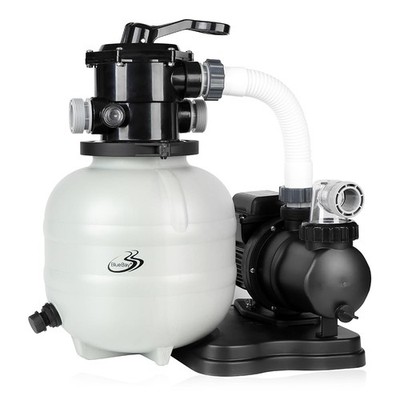 BlueBay 13'' 1/3HP 1850 GPH Sand Filter Pump with Timer, 7-Way Valve and Strai...