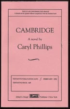Caryl PHILLIPS / Cambridge Uncorrected Proof 1st 1992