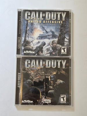Call Of Duty Lot of PC Game & Expansion Pack United Offensive Scratch Free EUC