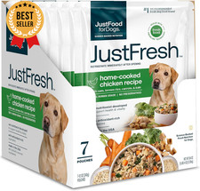 JustFresh Wet Dog Food 7 Pack 12oz Chicken Human Grade Resealable