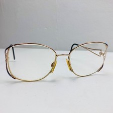 Vintage Marcolin Eyeglass Frames Only 56-16-130 Italy Gold / Purple Blue 80s
