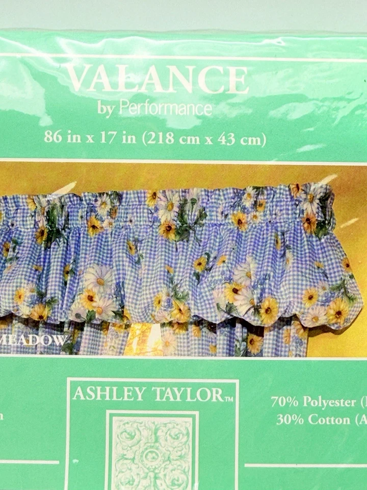 Vintage Ashley Taylor Valance Blue Floral Print Balloon - Image 2 of 4