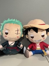 Rare Cute Official Zoro and Luffy Plush Pair One Piece NWT