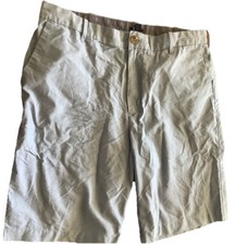 IZOD Mens Chino Shorts W36 Sky Blue 100 Cotton Summer Golf