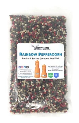 Rainbow Peppercorns 1/2 Pound ~ YANKEETRADERS® Brand ~ FREE SHIPPING