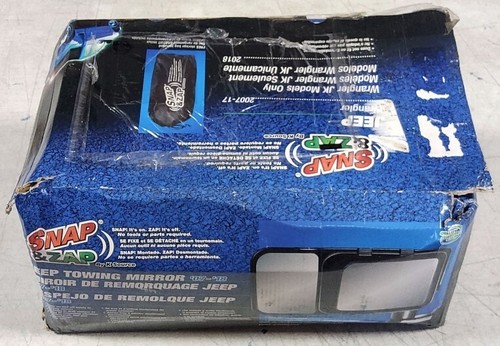 Snap & Zap Custom Fit Towing Mirror Pair for Jeep Wrangler, Wangler JK - Picture 4 of 4