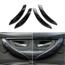 4pcs Carbon Look Interior Door Handle Cover Trim For Bmw 3 Series F30 2013-2018