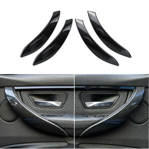 For Bmw 3 Series F30 2013-2018 Carbon Fiber ABS Interior Door Handle Cover Trim - Imagen 1 de 10