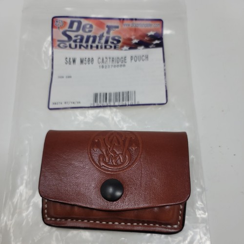 DeSantis Gunhide, Secure Mag Carrier, Brown Leather S&W M500 A08/G3