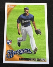 LORENZO CAIN Brewers Royals 2010 Topps Update Flagship #US173 Rookie Card MLB RC
