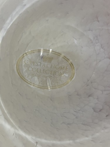 15" MURANO Style Handblown Art Glass Ivory & Brown Folded Bowl Dish - Picture 17 of 18