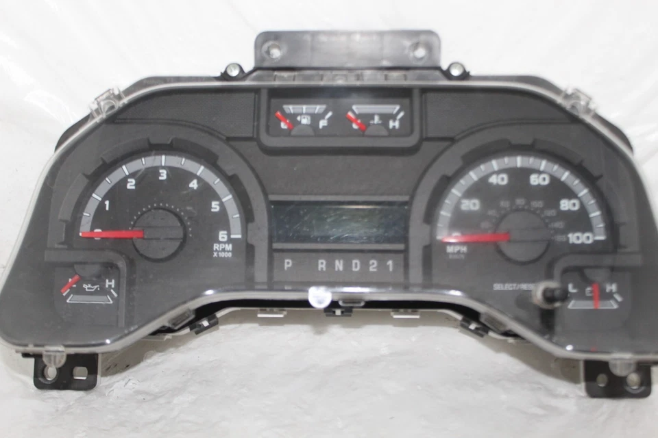 Painel de instrumentos velocímetro 09 Ford E150/E250/E350 medidores de van 131.263 milhas - Imagem 2 de 4